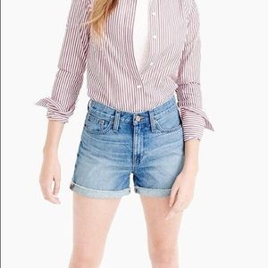 J Crew High Rise Broken In Boyfriend Shorts